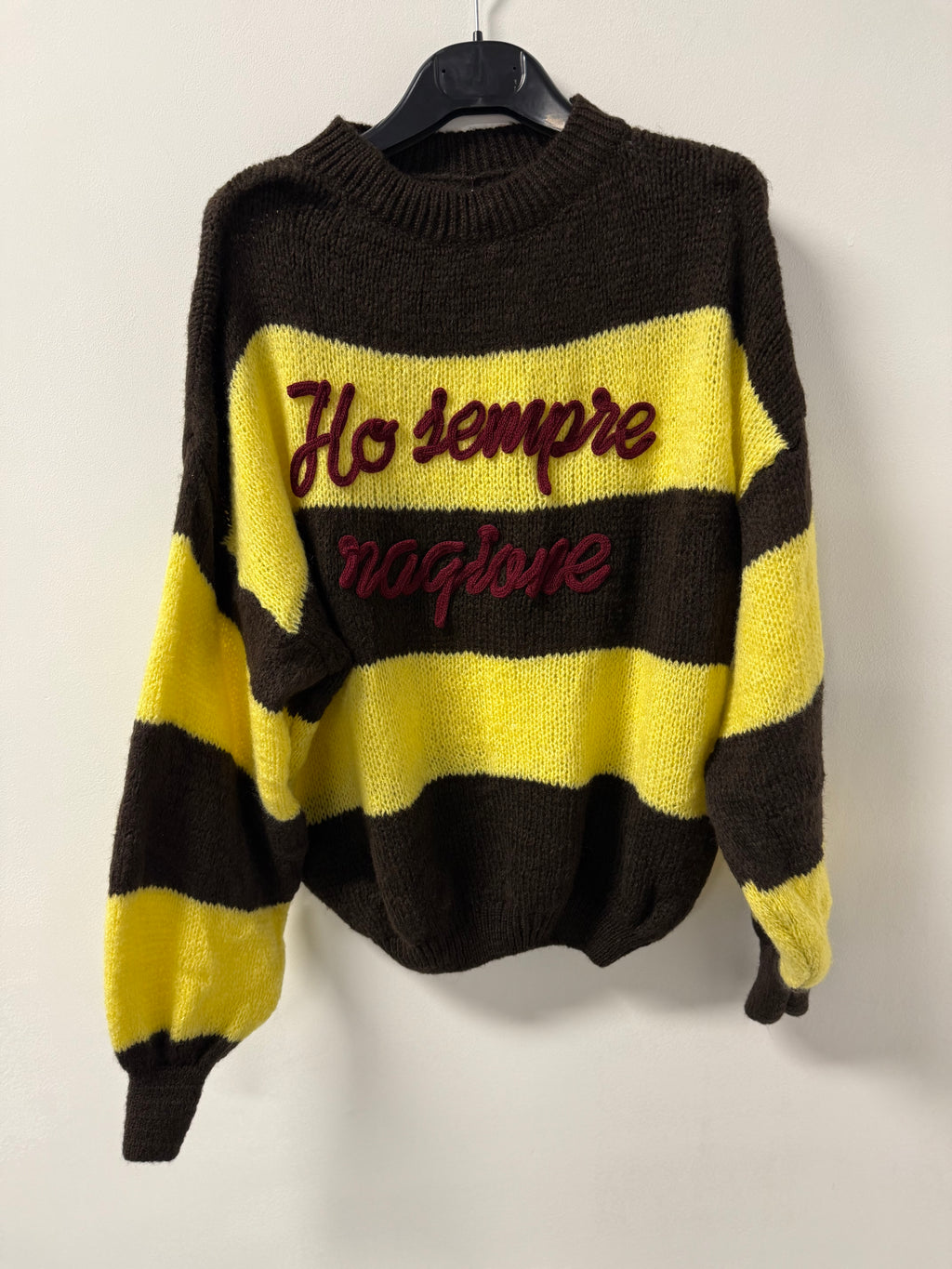 Maglione “Ho Sempre Ragione” – Ricamo in Rilievo Made in Italy