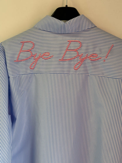 Camicia "Bye Bye" – Righe Celesti | Made in Italy