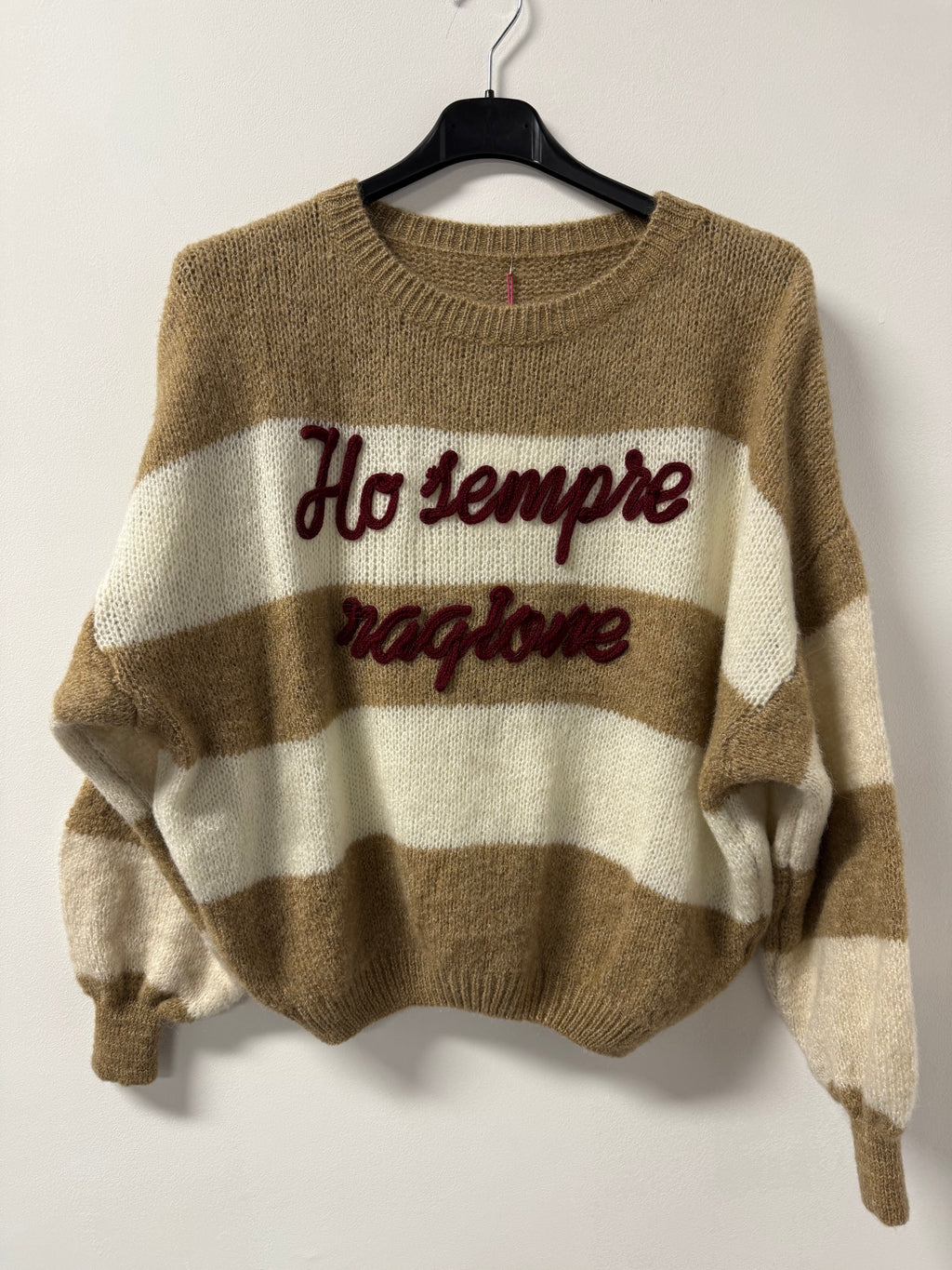 Maglione “Ho Sempre Ragione” – Ricamo in Rilievo Made in Italy