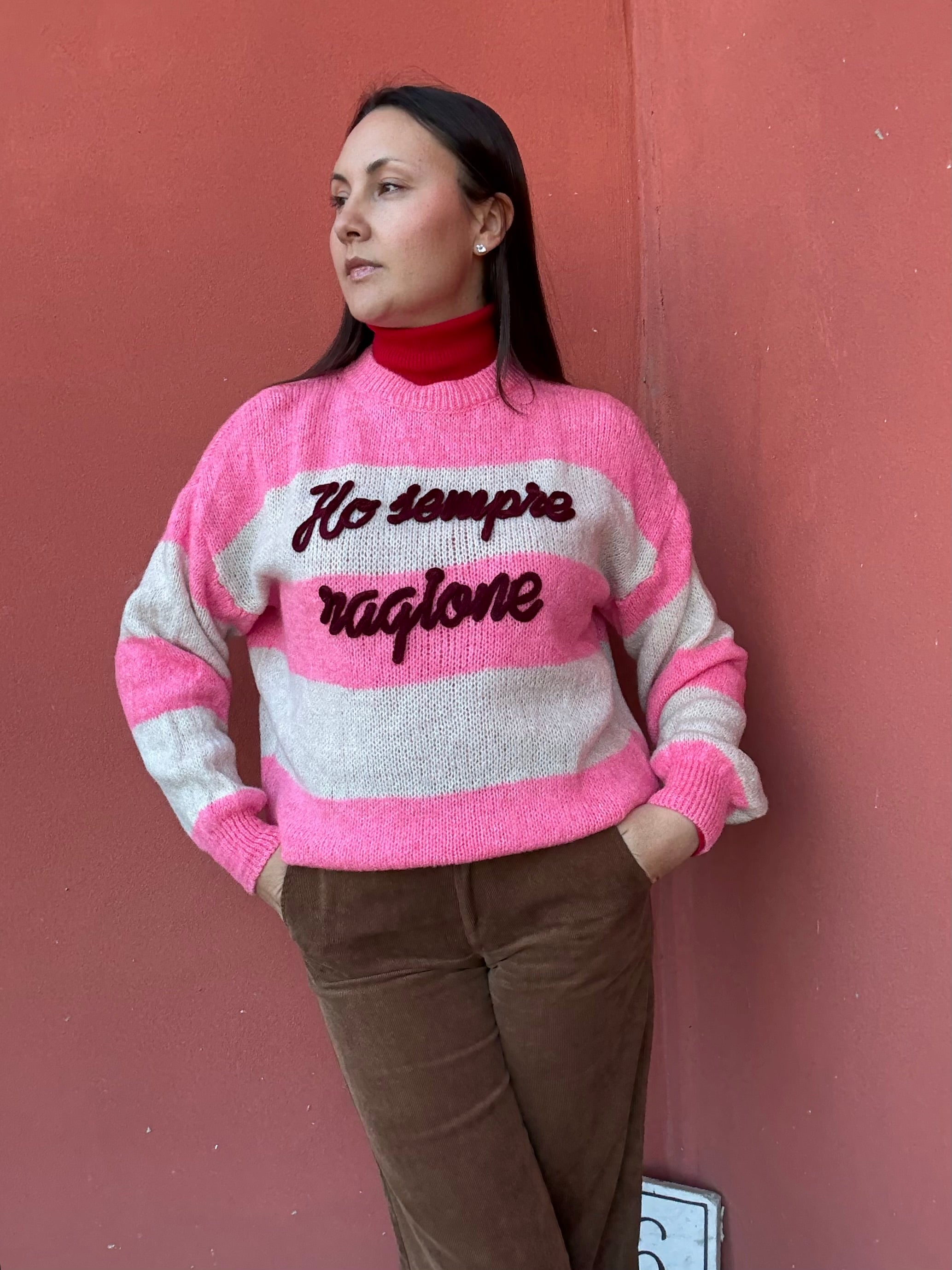 Maglione “Ho Sempre Ragione” – Ricamo in Rilievo Made in Italy