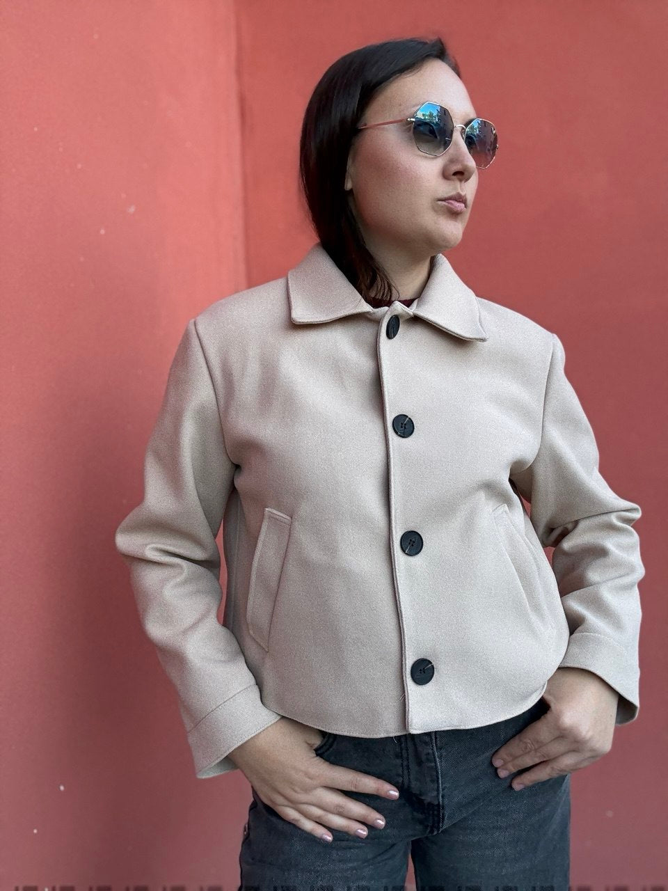 Cappotto beige panna 