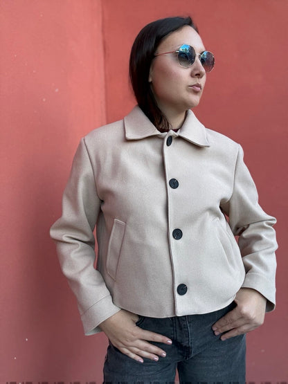 Cappotto beige panna 
