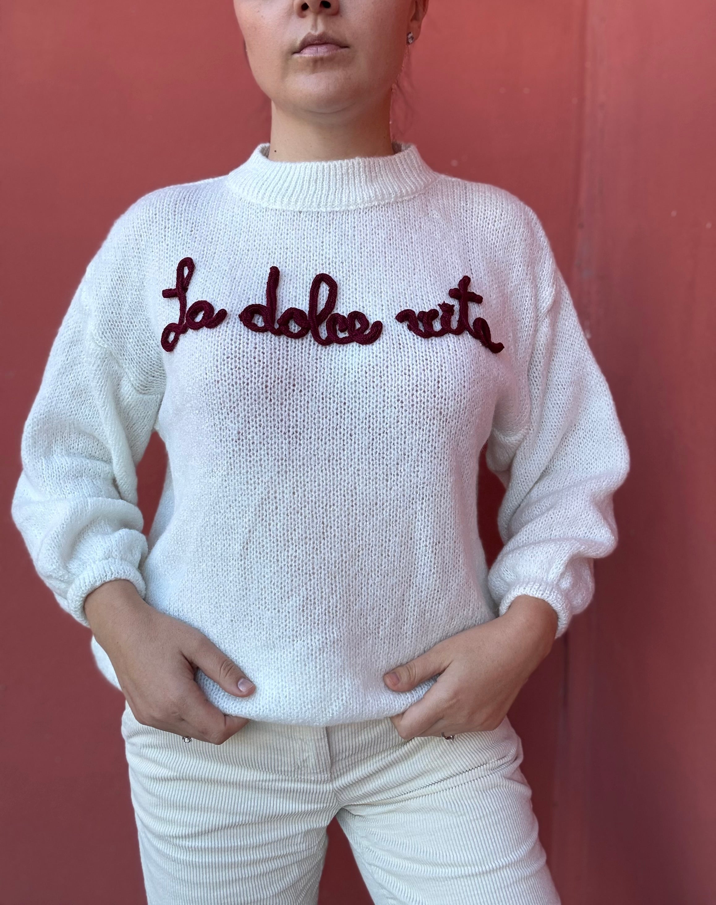 Maglioncino bianco la dolce vita