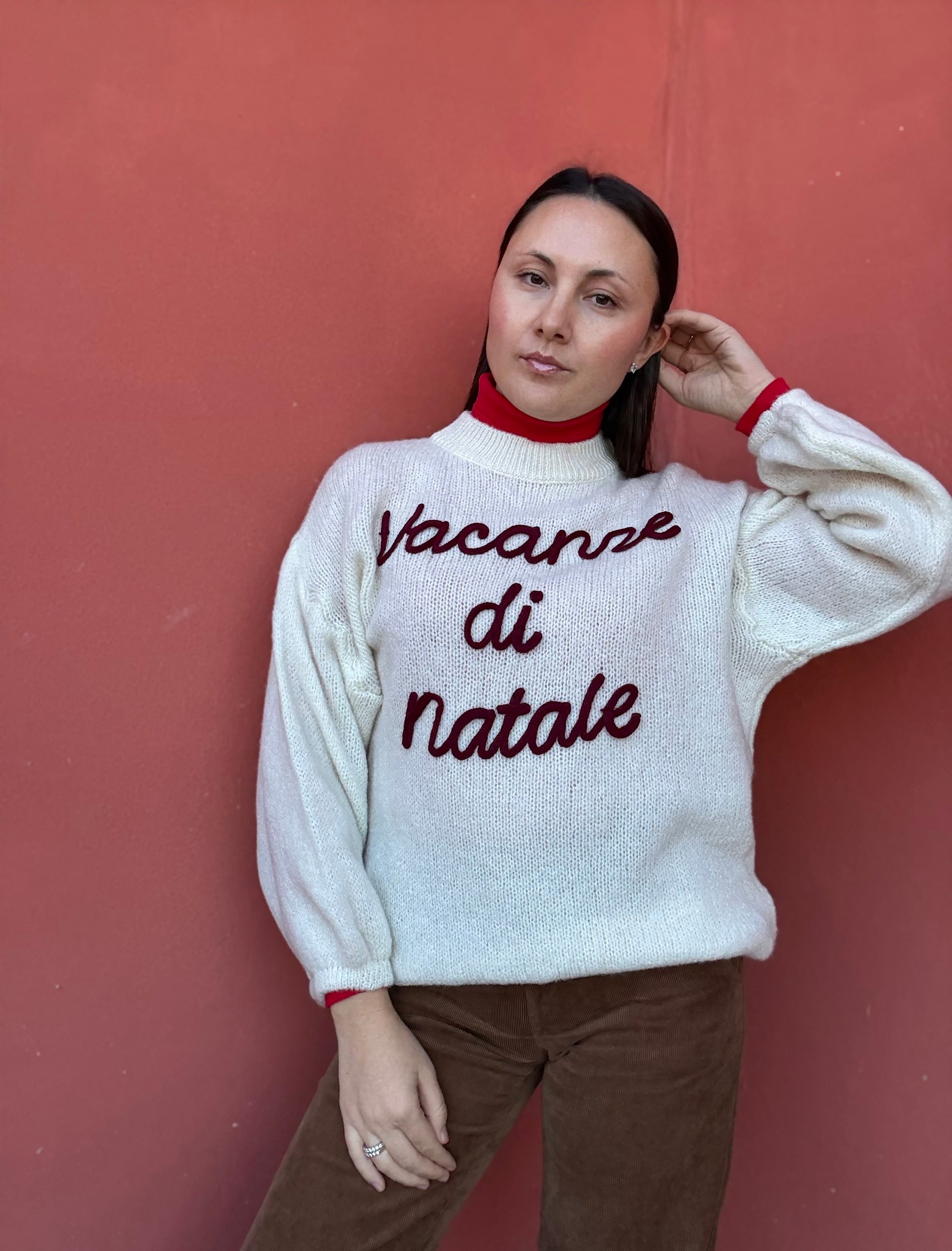 Maglione Bianco Vacanze di Natale