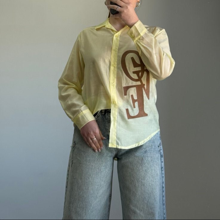 Camicia Gialla con Scritta LOVE - Nùa Boutique