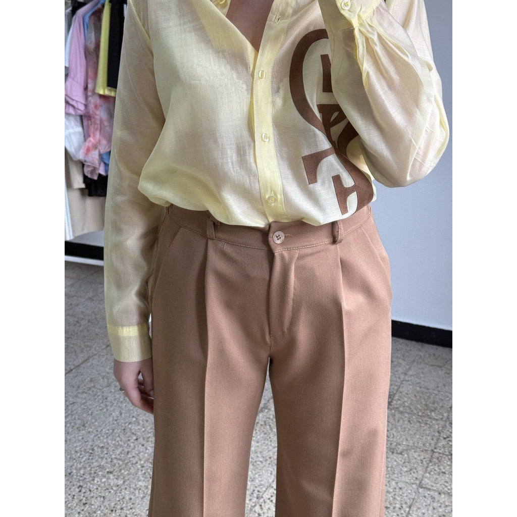 PANTALONE A PALAZZO MARRONI - Nùa Boutique