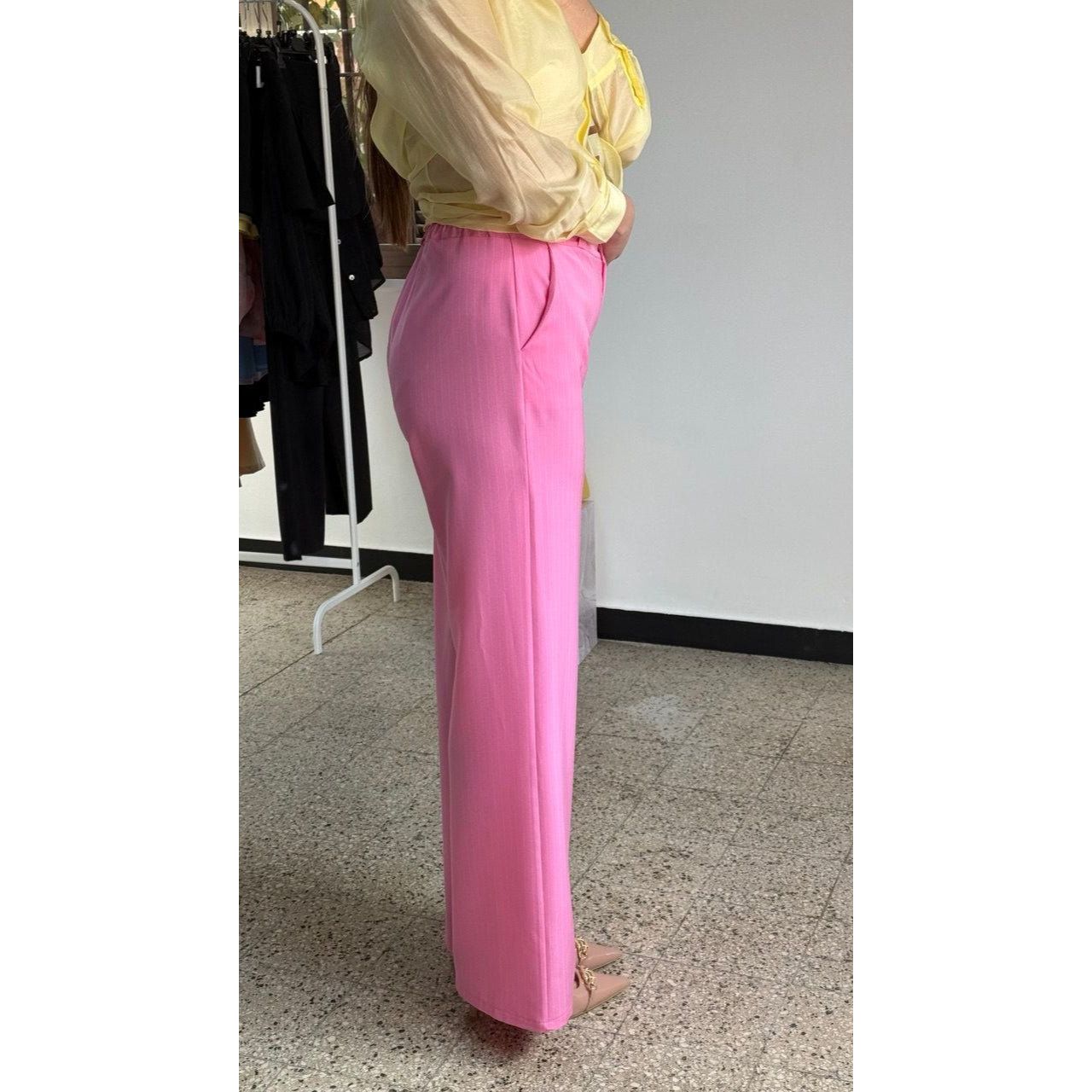 PANTALONE A PALAZZO ROSA - Nùa Boutique