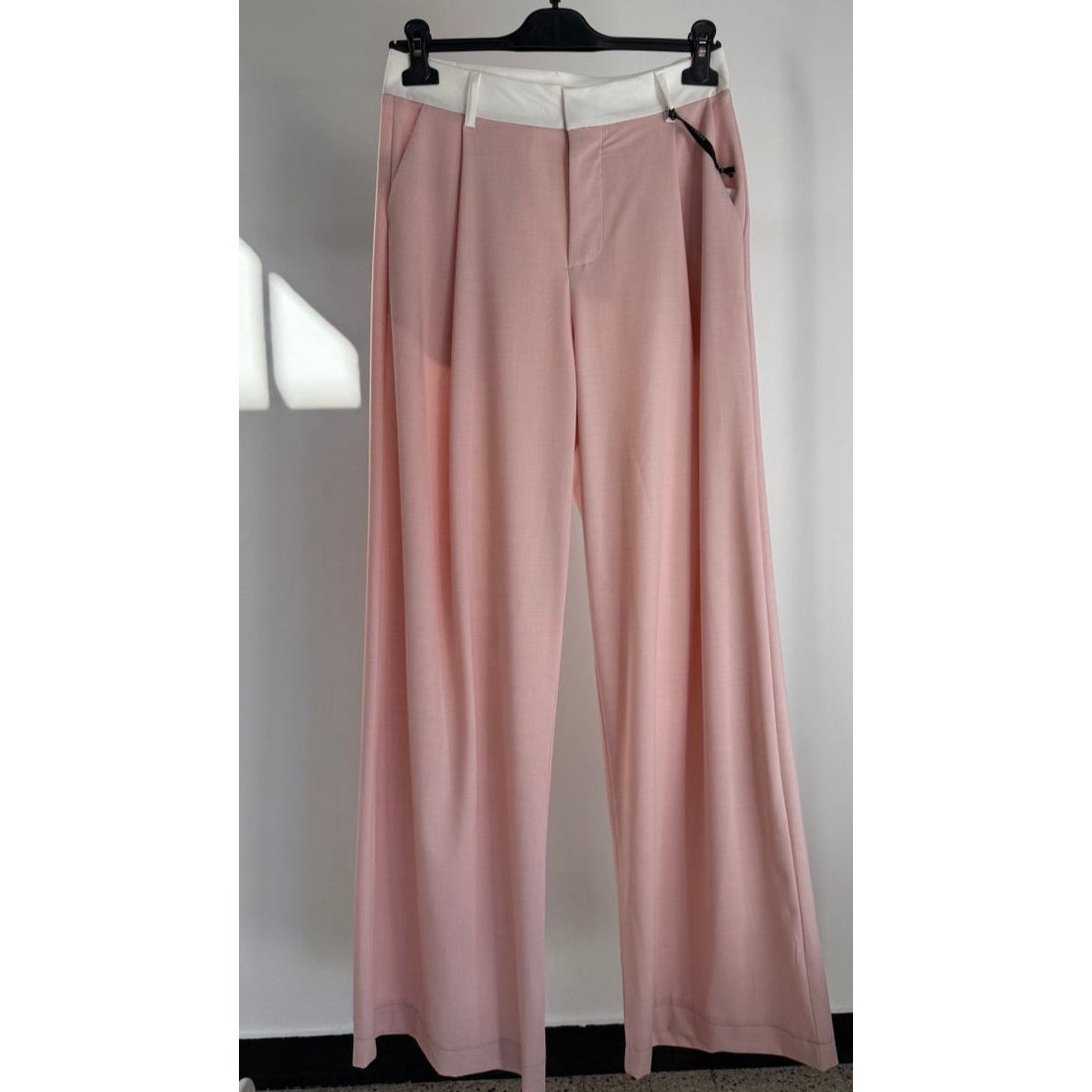 Pantalone Palazzo Rosa "Lumina" con Dettaglio in Vita - Nùa Boutique