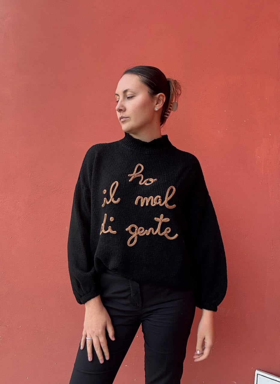 Maglione Ho il Mal di Gente - Made in Italy